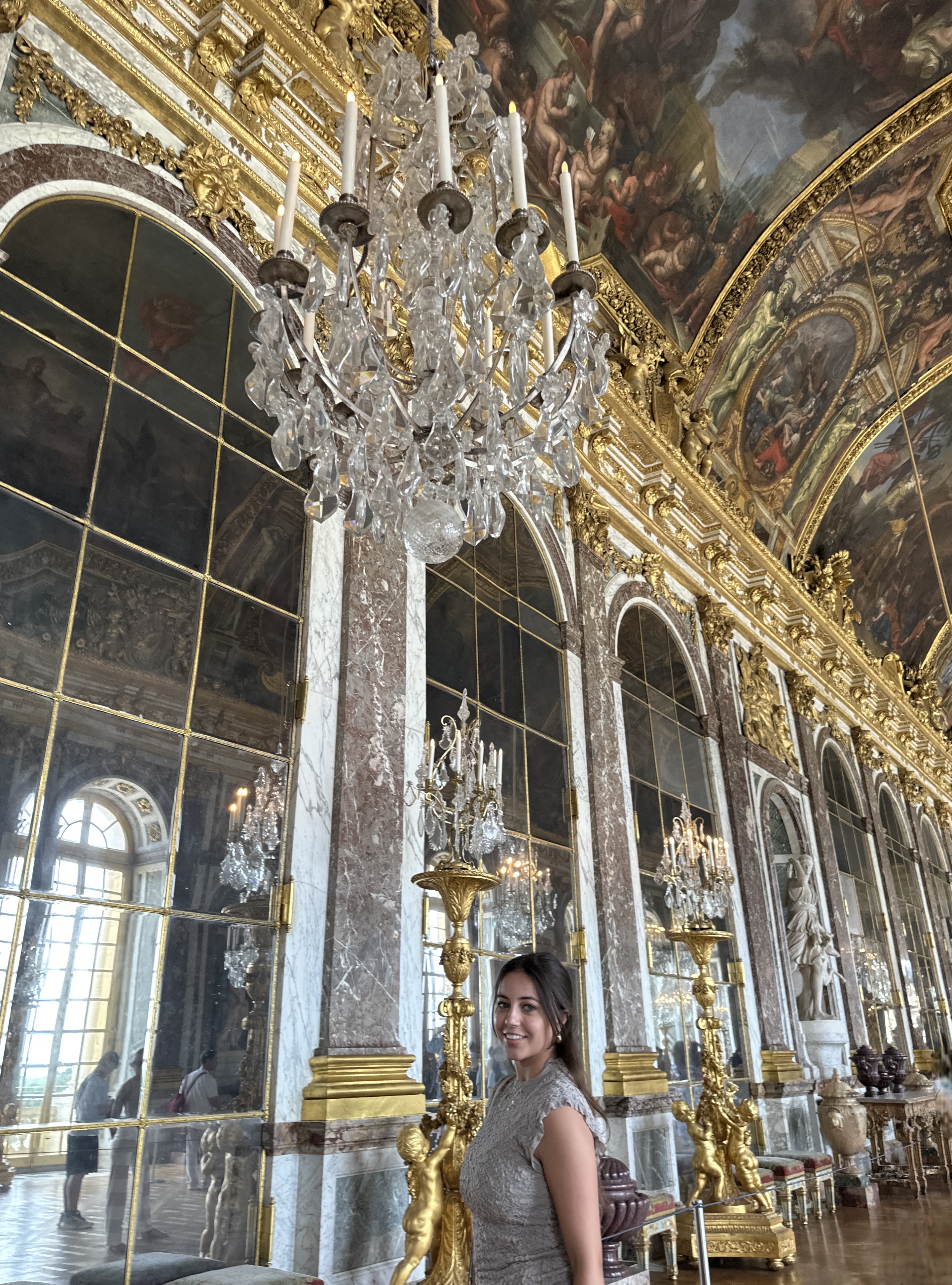 Olivia in the Hall of Mirrors at the Palace of Versailles